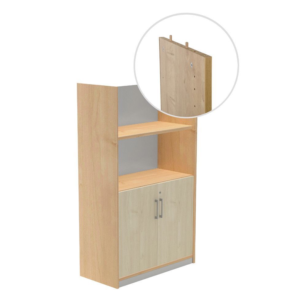 Kit Store 156 x 90 x 45 Estructura Roble/Puertas Haya Sin Tapa