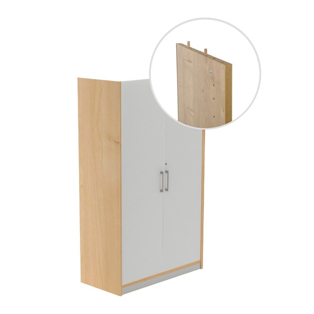 Kit Store 156 x 90 x 45 Estructura Roble/Puertas Totales Gris Sin Tapa