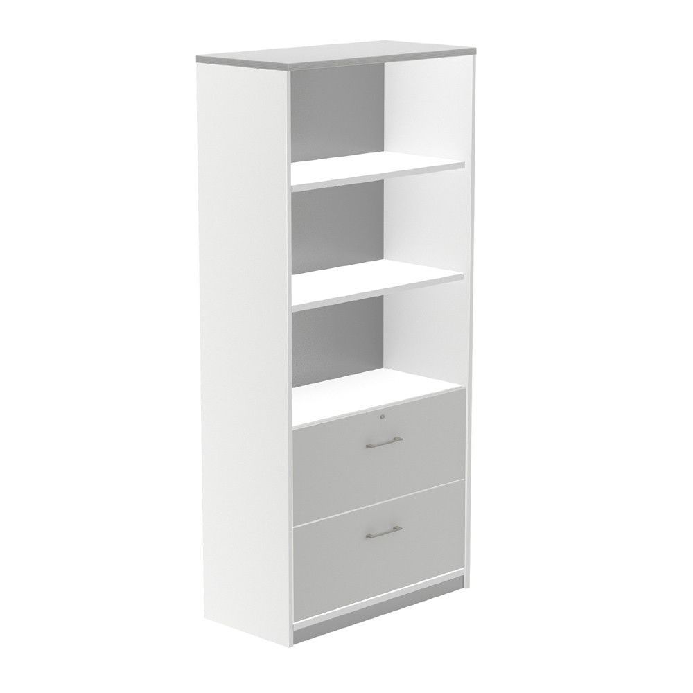 Kit Store 195 x 90 x 45 Estructura Blanca/Frontales Gris