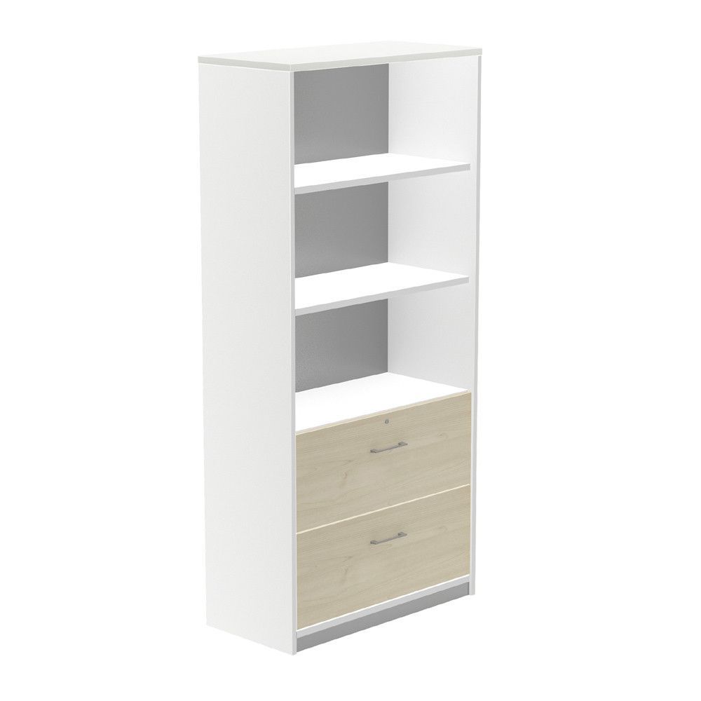 Kit Store 195 x 90 x 45 Estructura Blanca/Frontales Haya