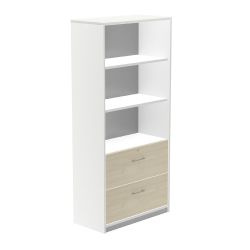 Kit Store 195 x 90 x 45 Estructura Blanca/Frontales Haya