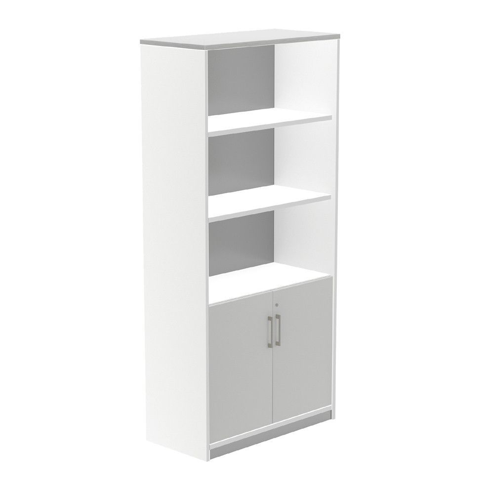 Kit Store 195 x 90 x 45 Estructura Blanca/Puertas Gris