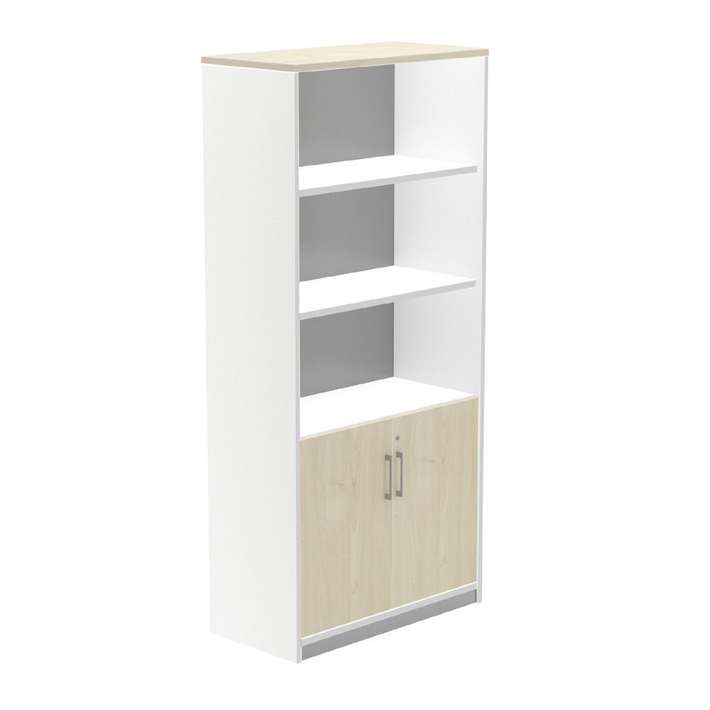 Kit Store 195 x 90 x 45 Estructura Blanca/Puertas Haya