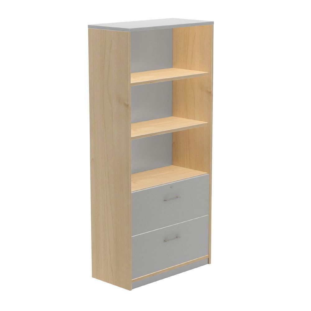 Kit Store 195 x 90 x 45 Estructura Roble/Frontales Gris