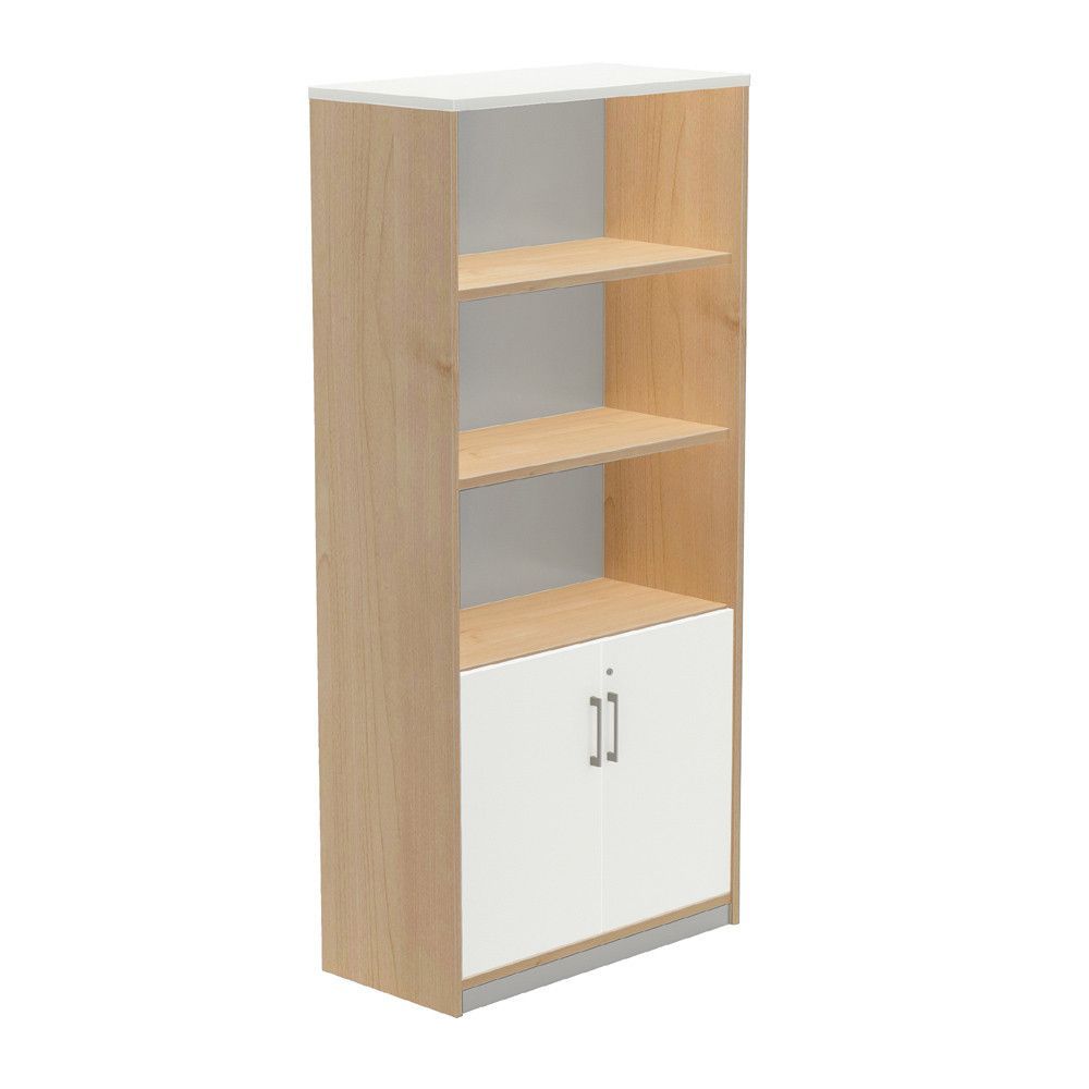 Kit Store 195 x 90 x 45 Estructura Roble/Puertas Blanco