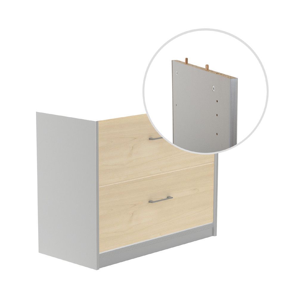 Kit Store 78 x 90 x 45 Estructura Aluminio/Frontales Haya Sin Tapa