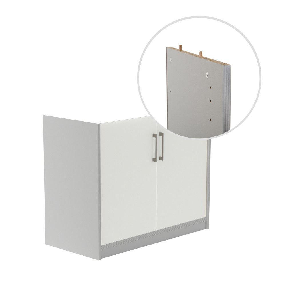 Kit Store 78 x 90 x 45 Estructura Aluminio/Puertas Blanco Sin Tapa