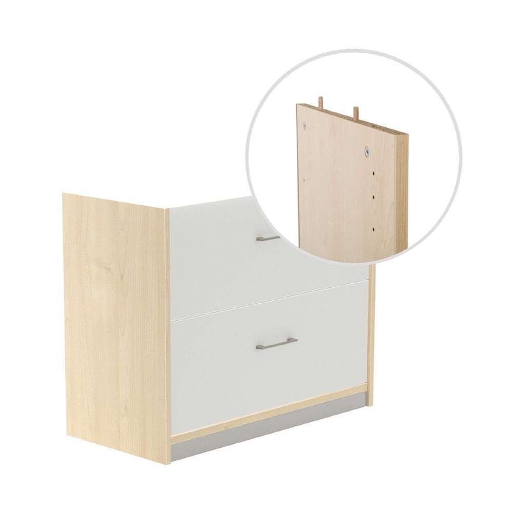 Kit Store 78 x 90 x 45 Estructura Haya/Frontales Blanco Sin Tapa