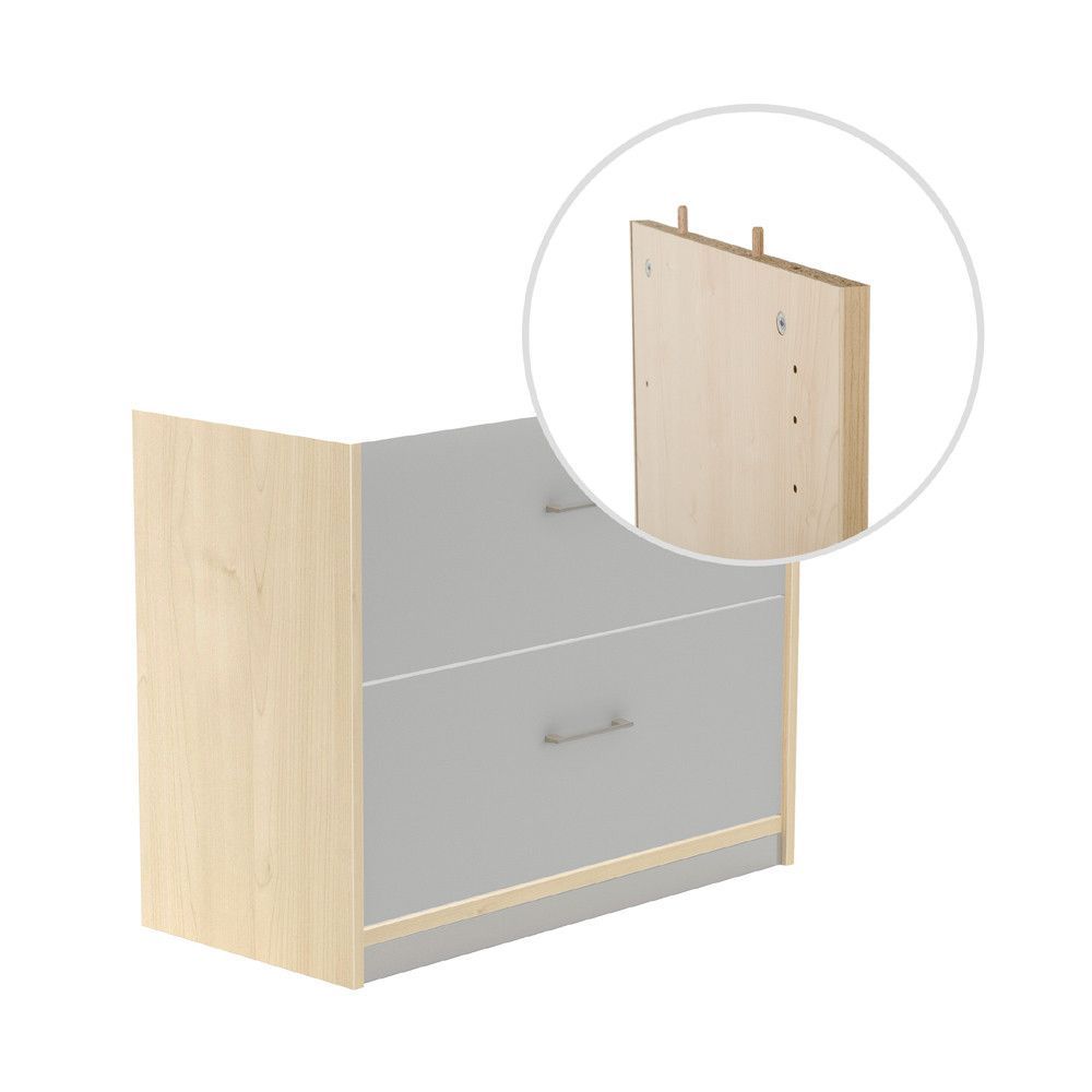 Kit Store 78 x 90 x 45 Estructura Haya/Frontales Gris Sin Tapa