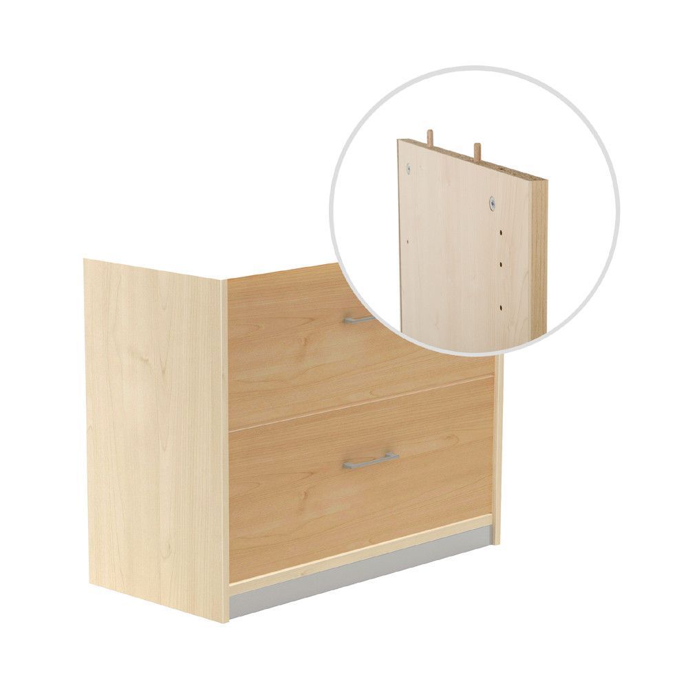 Kit Store 78 x 90 x 45 Estructura Haya/Frontales Roble Sin Tapa