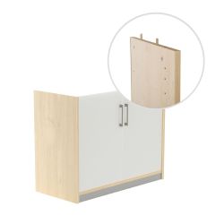 Kit Store 78 x 90 x 45 Estructura Haya/Puertas Blanco Sin Tapa