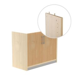 Kit Store 78 x 90 x 45 Estructura Haya/Puertas Roble Sin Tapa