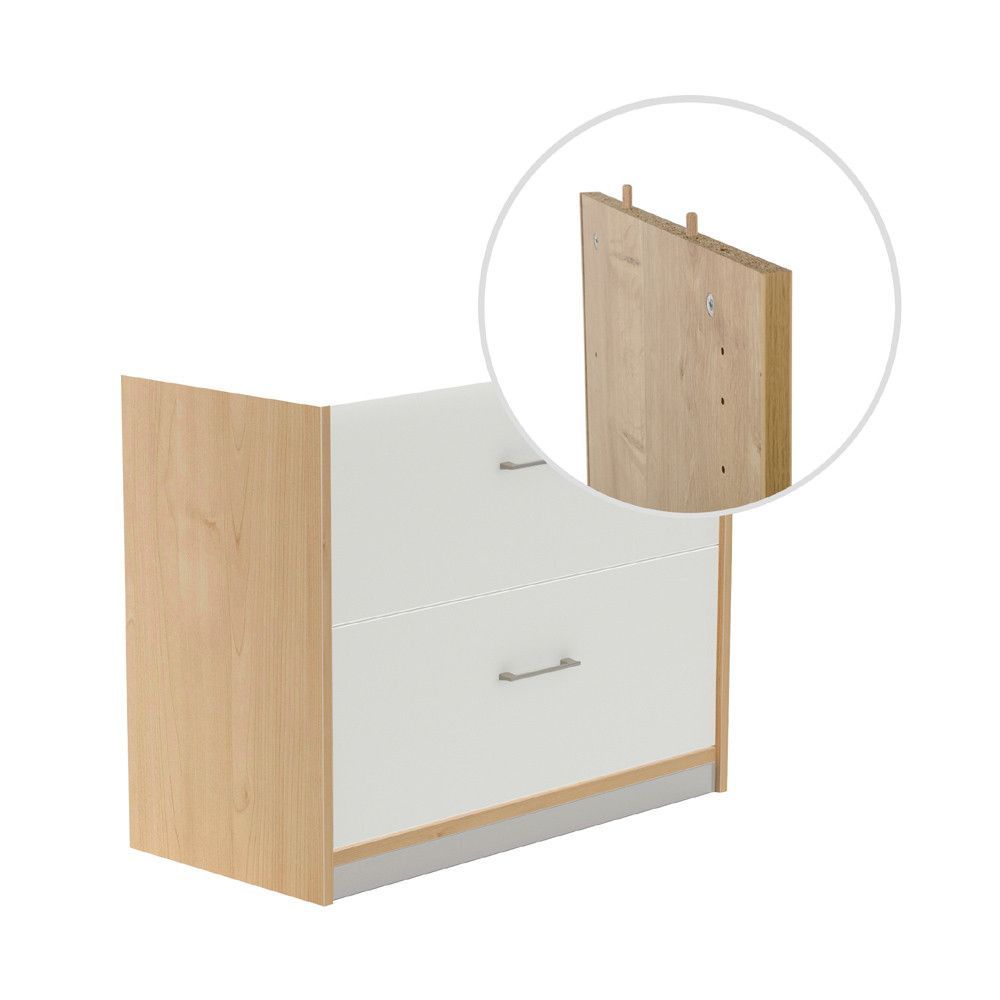 Kit Store 78 x 90 x 45 Estructura Roble/Frontales Blanco Sin Tapa