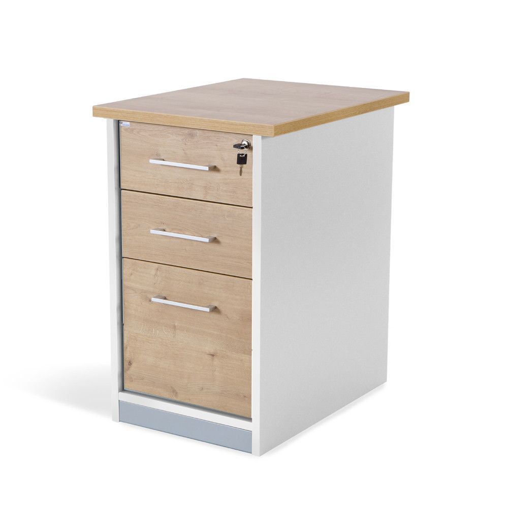 Kit Store Buck 2 Cajones + Carpetero Blanco / Roble