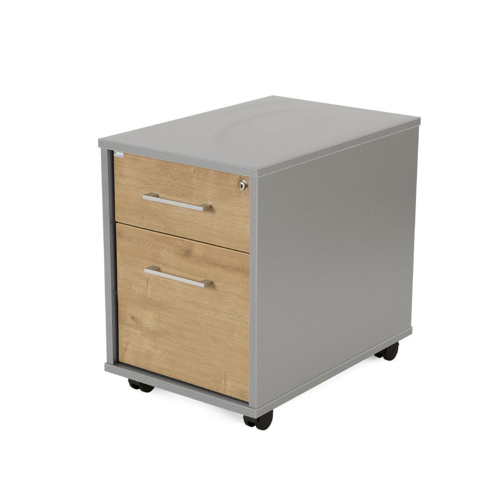 Kit Store Buck Movil 1 Cajon + Carpetero Aluminio/Roble