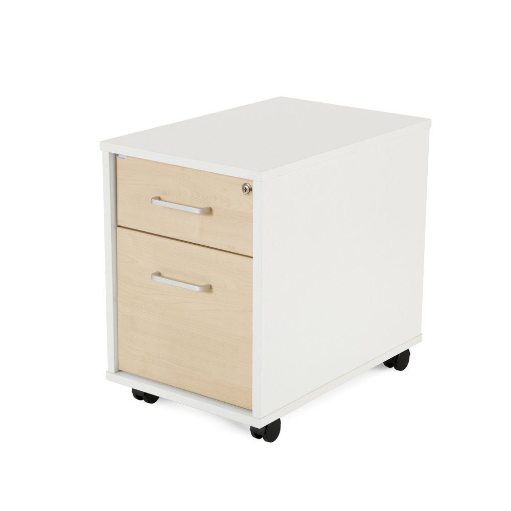 Kit Store Buck Movil 1 Cajon + Carpetero Blanco/Haya