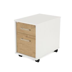 Kit Store Buck Movil 1 Cajon + Carpetero Blanco/Roble