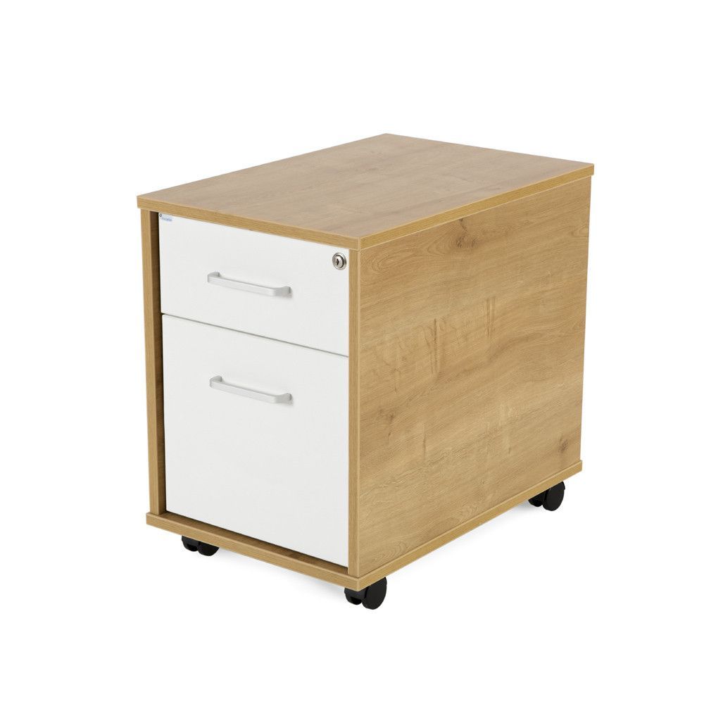 Kit Store Buck Movil 1 Cajon + Carpetero Roble / Blanco