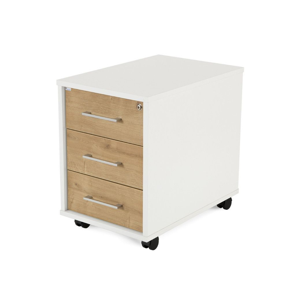 Kit Store Buck Movil 3 Cajones Blanco /  Roble