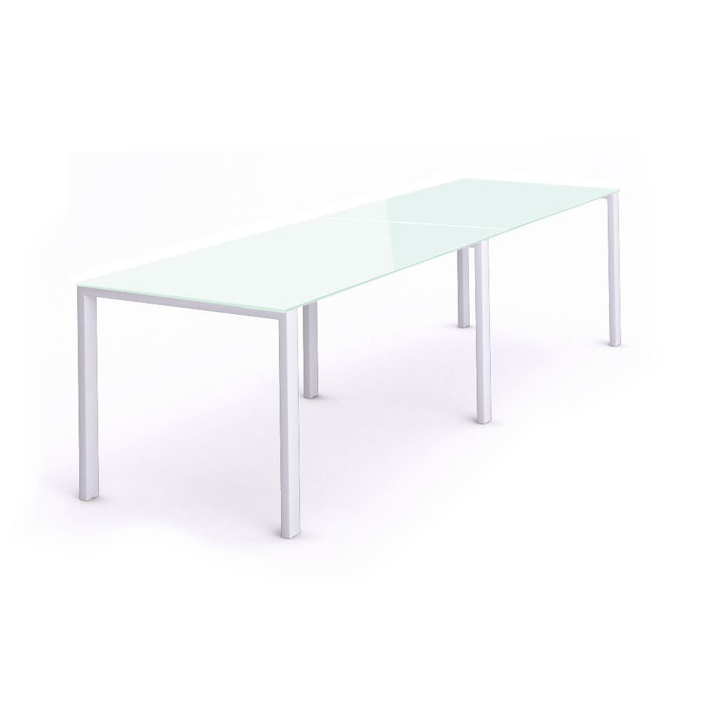 Kit Total Mesa 320 x 80 Blanco / Cristal Blanco