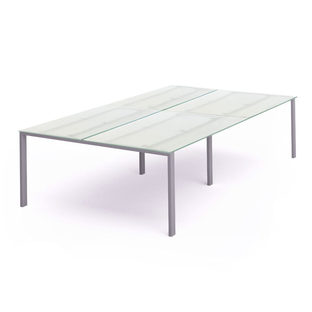 Kit Total Mesa 360 x 163 Aluminio / Cristal