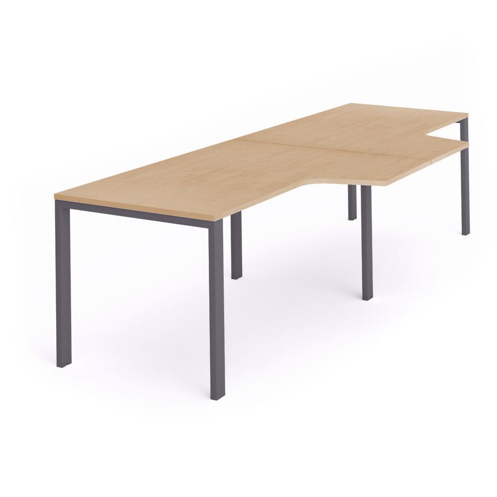 Kit Total Mesa L Doble 320 x 120 x 80  Antracita / Haya