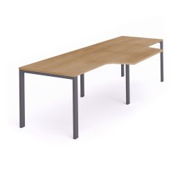 Kit Total Mesa L Doble 320 x 120 x 80  Antracita/Roble