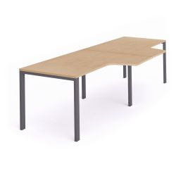 Kit Total Mesa L Doble 360 x 120 x 80 Antracita / Haya