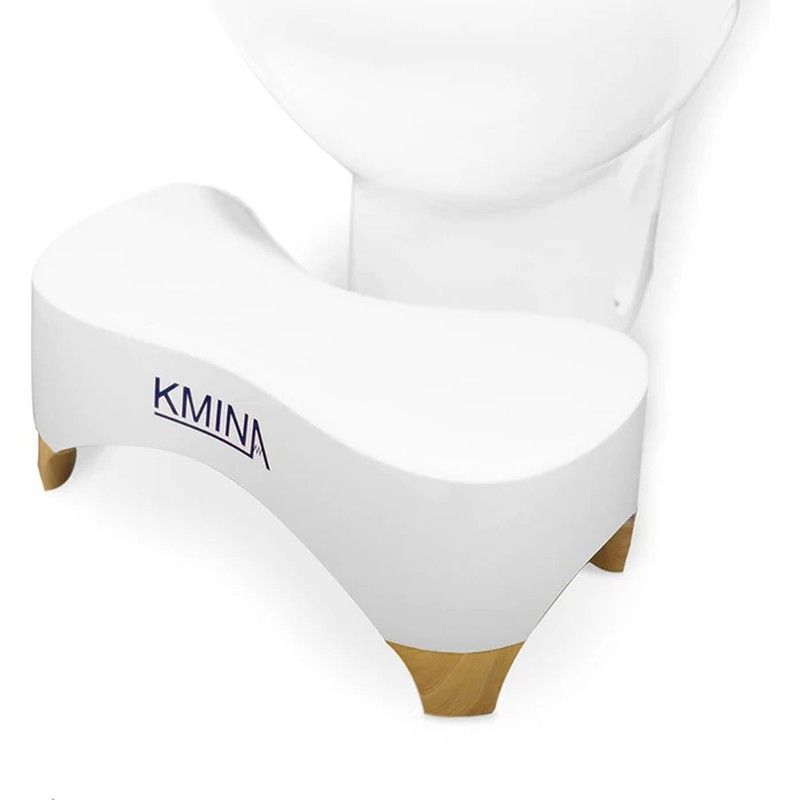 Kmina Taburete Fisiológico para Inodoro (18 cm) Taburetes WC Blanco K30006