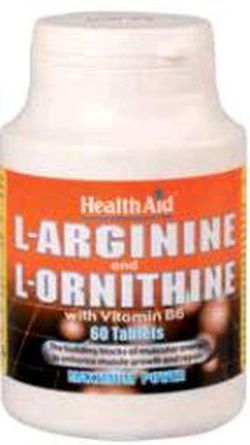L-Arginina/L-Ornitina 600mg/300mg 60 Comprimidos Health Aid