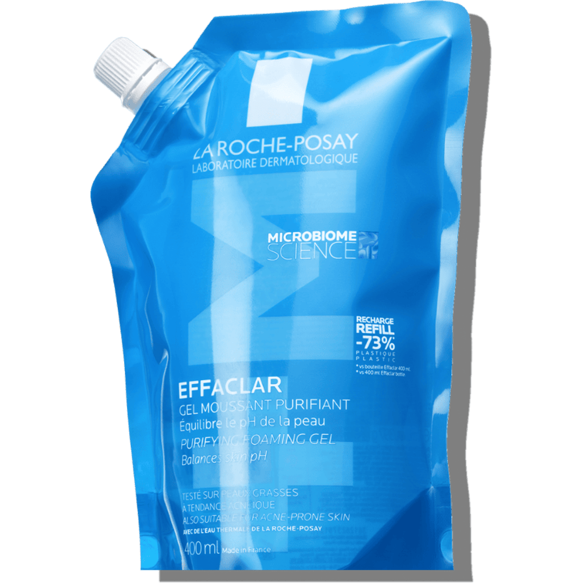 La Roche Posay Effaclar Gel + M en Espuma Purifica Gel Recarga 400 ml