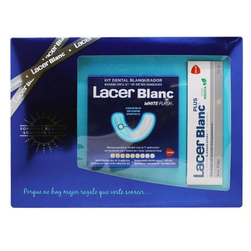 Lacer Blanc White Flash Kit Blanqueador + Pasta Dental Lacer Blanc Menta de Regalo