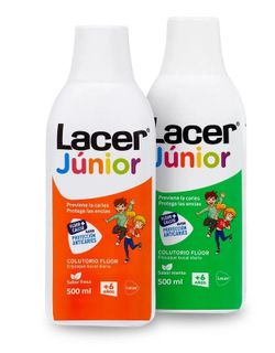 Lacer Junior Fluor 500 ml Sabor Fresa / Sabor Menta