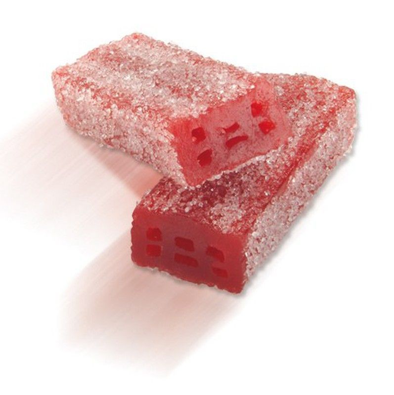 Ladrillos Pica Fresa (250 unidades) de Vidal. Regaliz fresa ácida