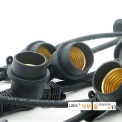 Laes 989014 guirnalda 10m/10 portalámparas e27 ip44