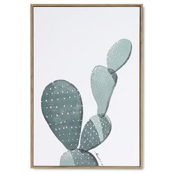Lámina CACTUS con marco roble, 40x3,5x60 cm