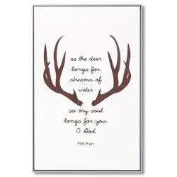 Lámina HORNS con marco blanco, 40x3,5x60 cm