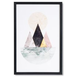 Lámina ISLA con marco negro, 40x3x60 cm