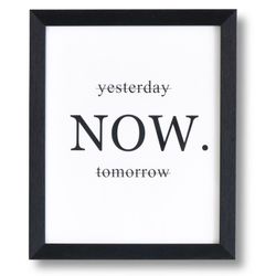Lámina NOW con marco negro, 25x3x30 cm