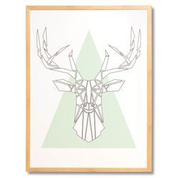 Lámina PIRAMIDE con marco roble, 60x3x80 cm