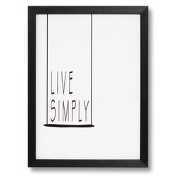 Lámina SIMPLY con marco negro, 30x3x40 cm
