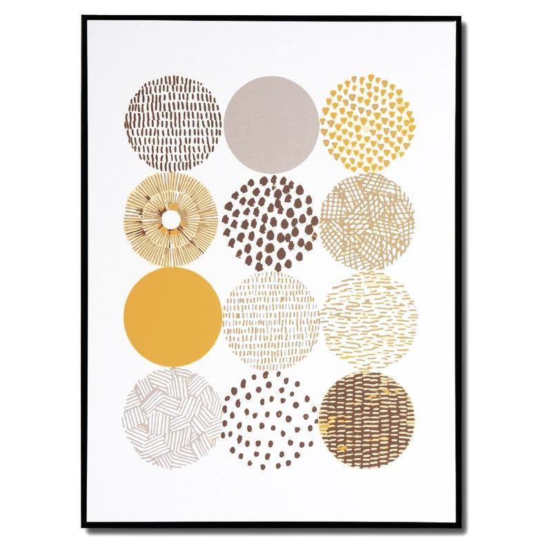 Lámina SUN 1 con marco blanco, 60x3,5x80 cm