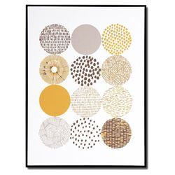 Lámina SUN 1 con marco blanco, 60x3,5x80 cm