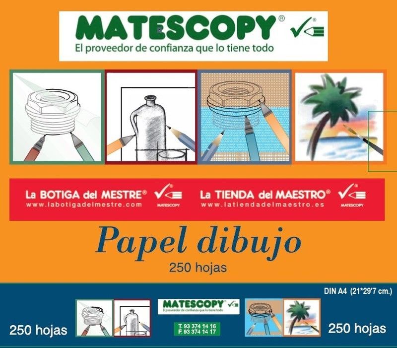 Láminas de dibujo MATESCOPY, A4 Neto