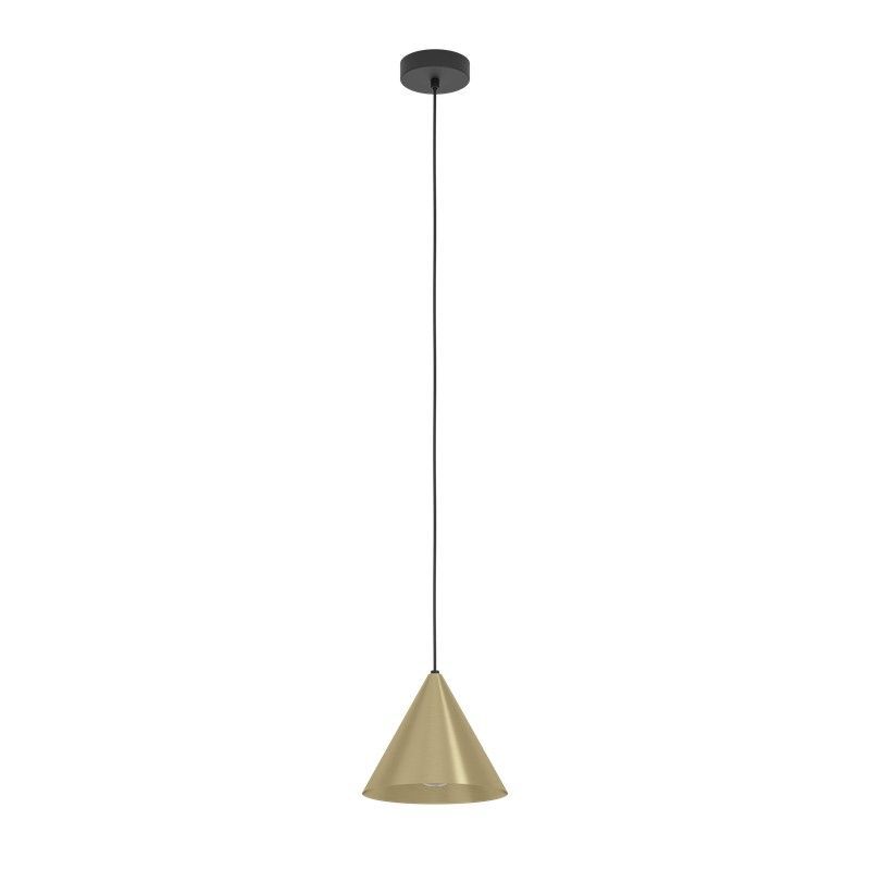 Lampara 1 luz Narices Oro Satinado-Negro