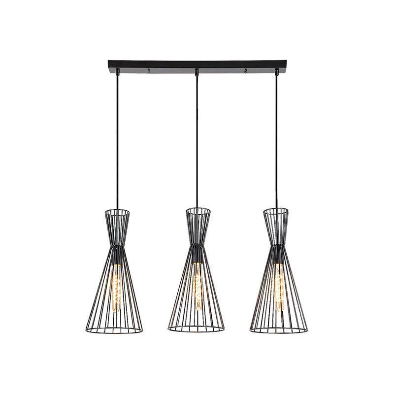 Lampara 3Xe27 Metal  Leandros Colgante Moderno