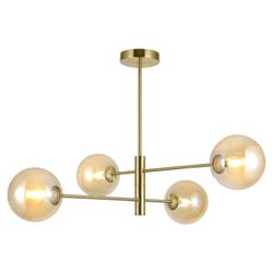 Lampara 4L.Galaxia Latón Ambar 4 X 28W G-9