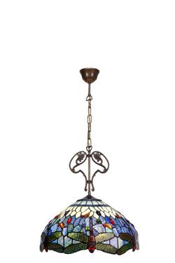 Lámpara colgante con adorno Tiffany diámetro 40cm Serie Belle Epoque Tiffan y Luz