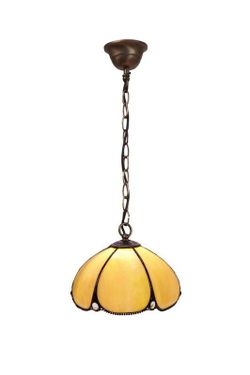 Lámpara Colgante con cadena Tiffany Serie Virginia Diámetro 20cm Tiffan y Luz