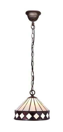 Lámpara colgante de techo Tiffany Serie Ilumina diámetro 20cm Tiffan y luz